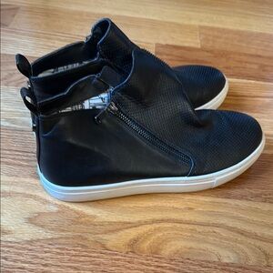 Women’s Steve Madden Black High-Top Sneakers with Side Zippers